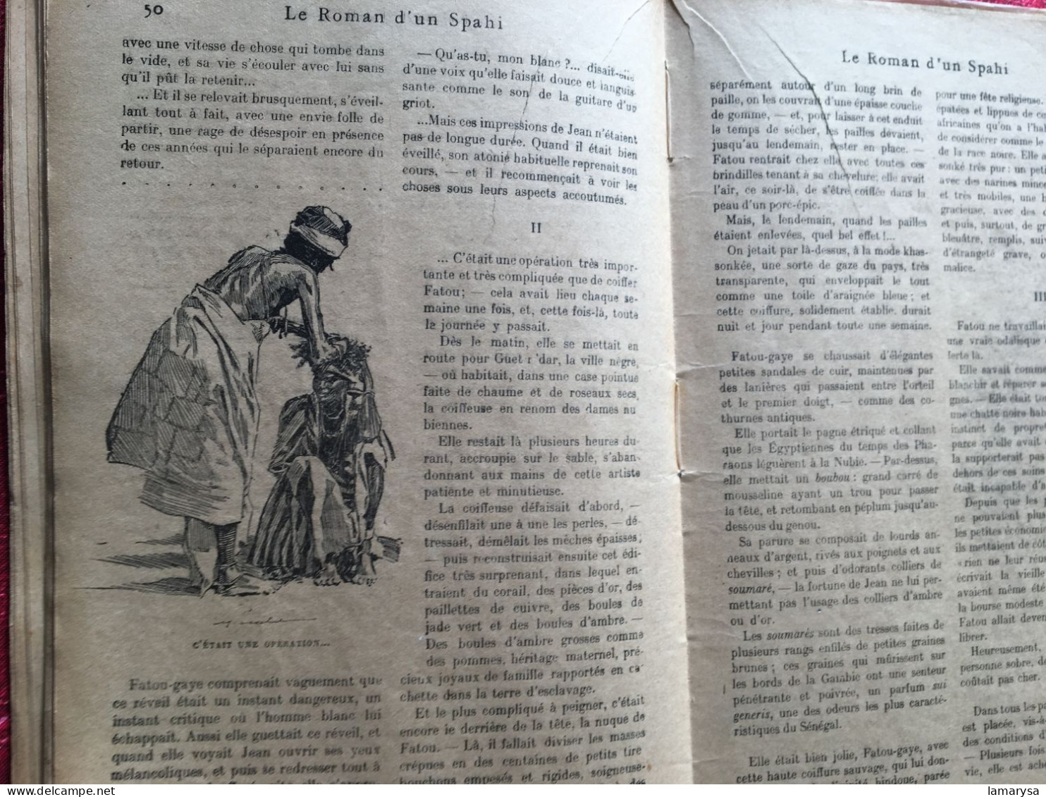 Le Roman d'un Spahi :Pierre Loti Livre Français Romans Aventures-illustrations Loti & M. Mahu,Calmann-Lévy, 1910 Paris,