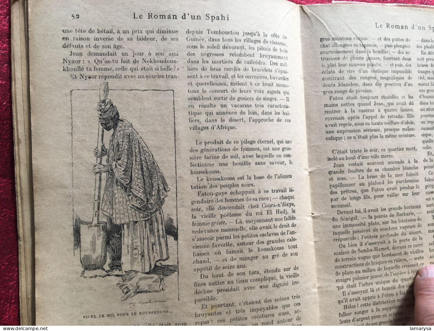 Le Roman d'un Spahi :Pierre Loti Livre Français Romans Aventures-illustrations Loti & M. Mahu,Calmann-Lévy, 1910 Paris,