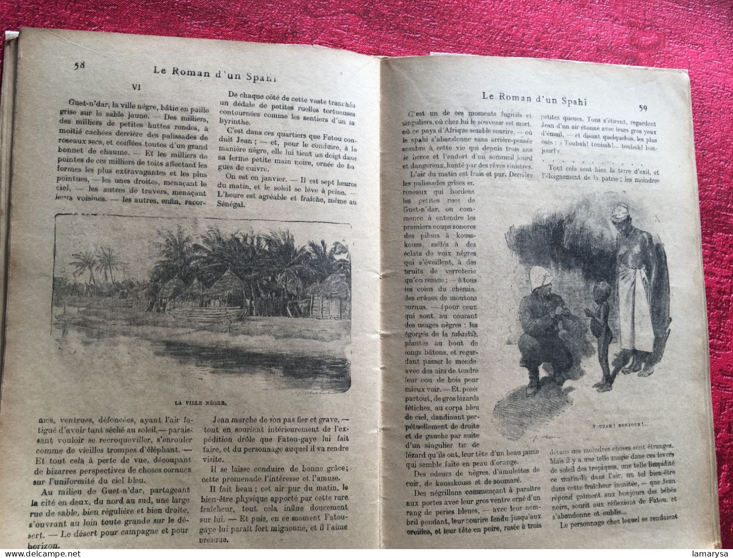 Le Roman d'un Spahi :Pierre Loti Livre Français Romans Aventures-illustrations Loti & M. Mahu,Calmann-Lévy, 1910 Paris,