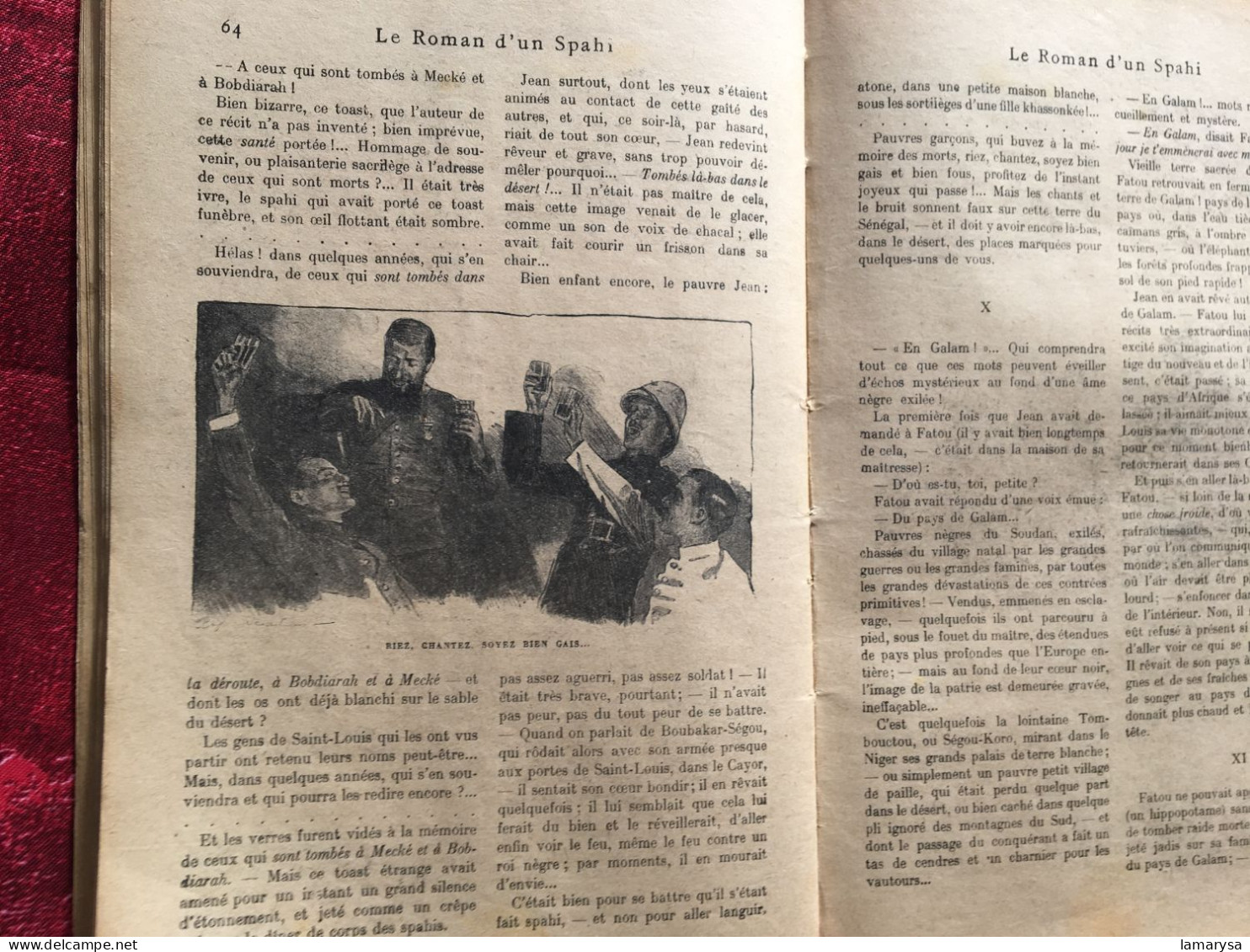 Le Roman d'un Spahi :Pierre Loti Livre Français Romans Aventures-illustrations Loti & M. Mahu,Calmann-Lévy, 1910 Paris,