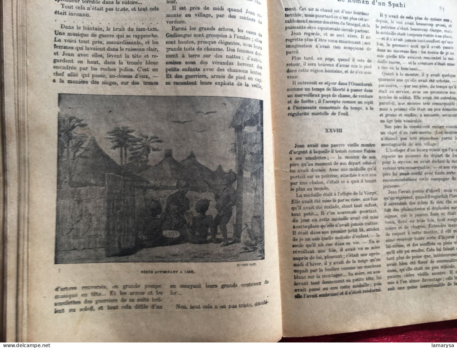 Le Roman d'un Spahi :Pierre Loti Livre Français Romans Aventures-illustrations Loti & M. Mahu,Calmann-Lévy, 1910 Paris,