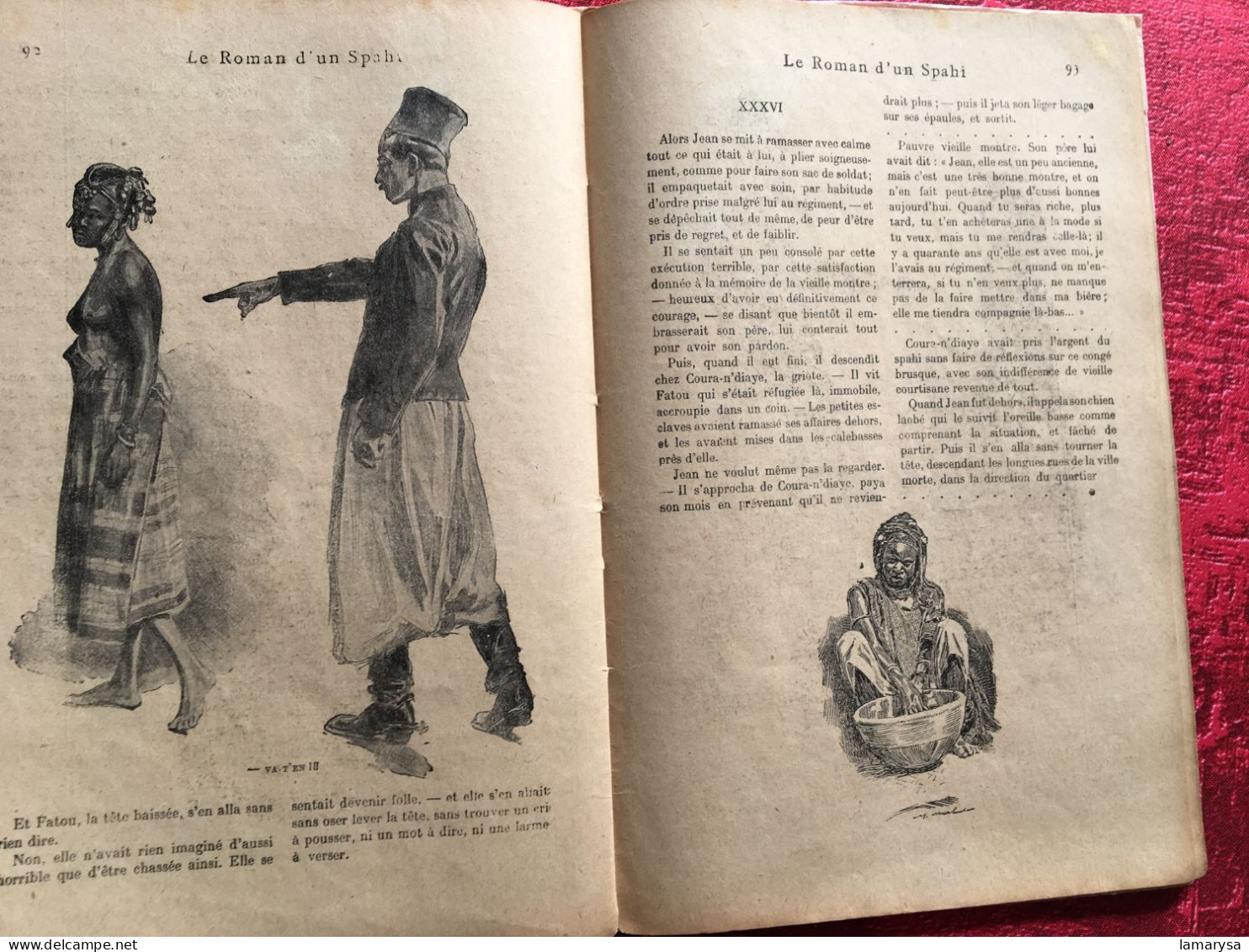 Le Roman d'un Spahi :Pierre Loti Livre Français Romans Aventures-illustrations Loti & M. Mahu,Calmann-Lévy, 1910 Paris,