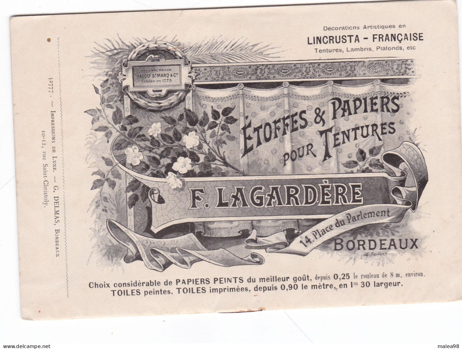 MUSIQUE ,,,,5e CONCERT POPULAIRE  De Ste Cecile De  Bordeaux   1901 1902    12 Pages - Afiches & Pósters