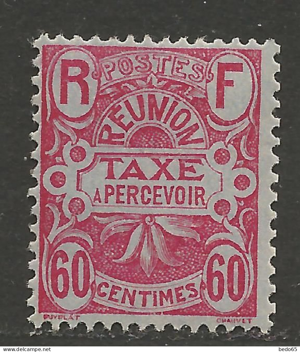 REUNION TAXE N° 12 NEUF*  CHARNIERE / Hinge / MH - Timbres-taxe