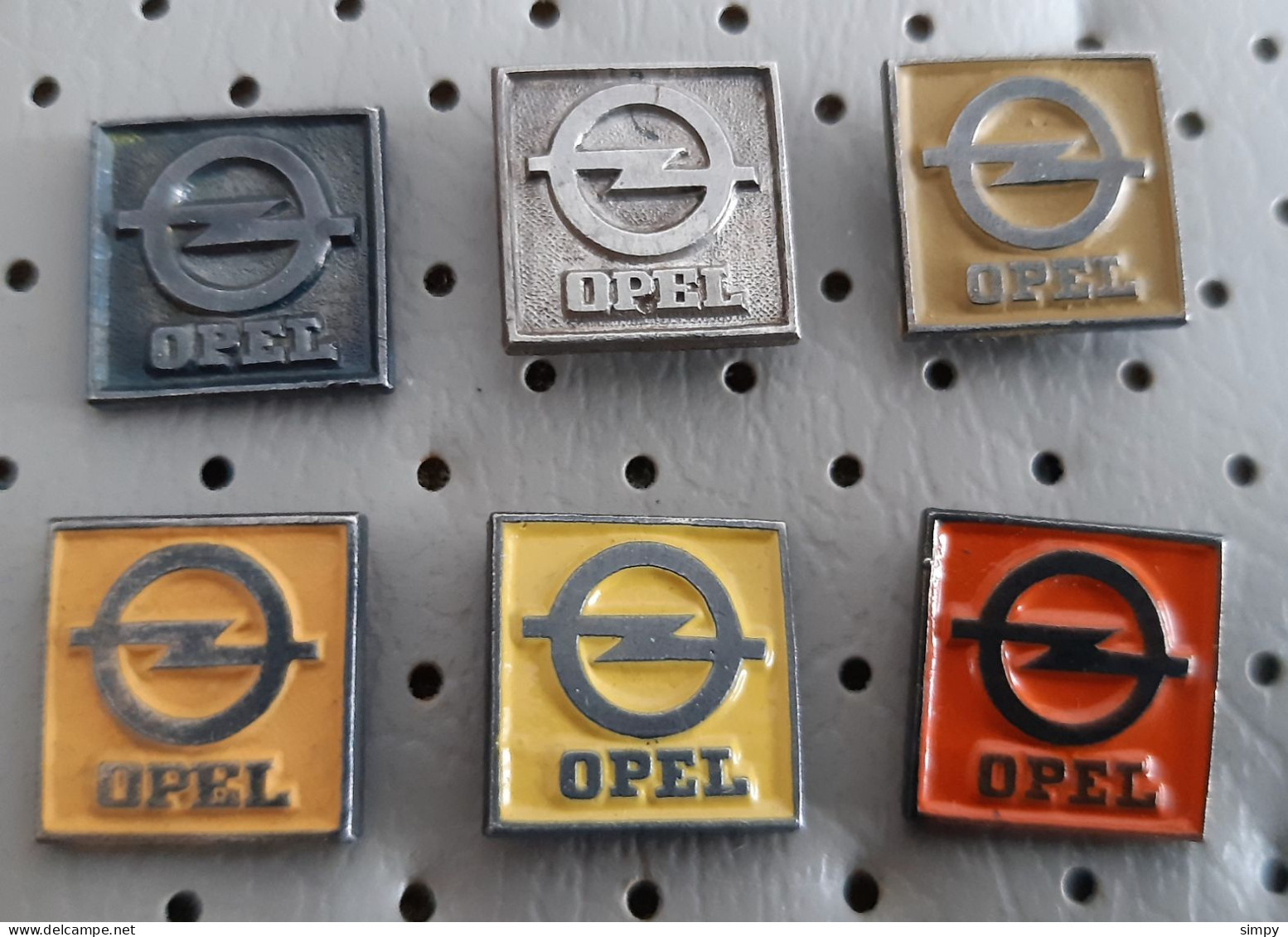 OPEL Car Logo 6 Different Vintage Pins Badge - Opel
