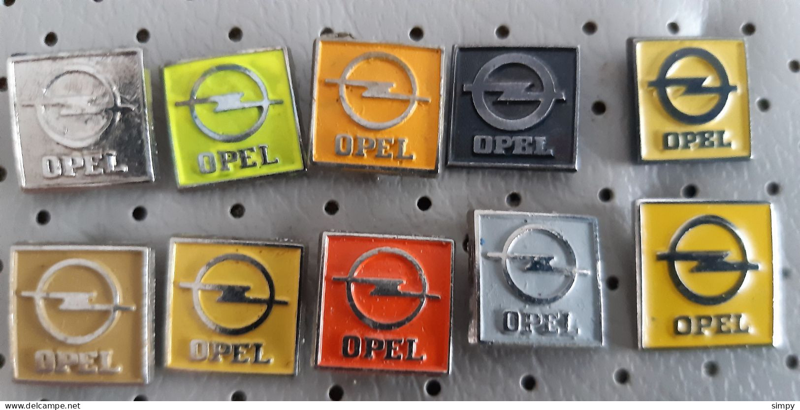 OPEL Car Logo 10 Different Vintage Pins Badge - Opel