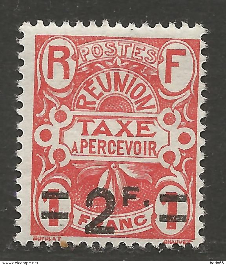 REUNION TAXE N° 14 NEUF*  CHARNIERE / Hinge / MH - Timbres-taxe