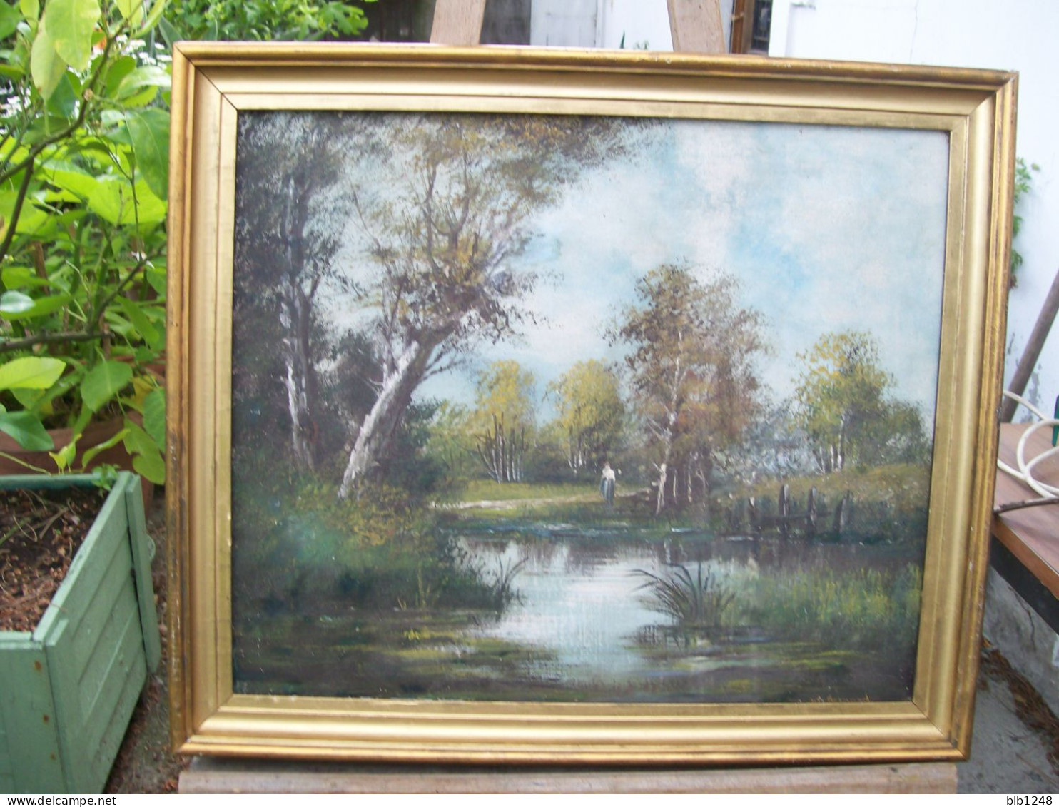 Tableaux > Huiles Paysage 19eme Huile Sur Toile De Bernard Ou Bexnard Livraison Gratuite - Oils