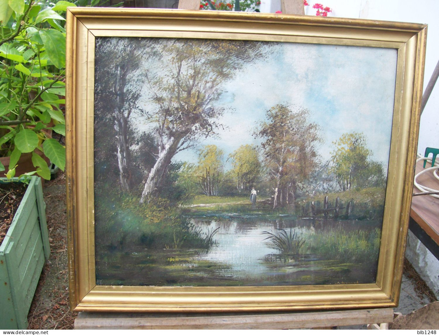 Tableaux > Huiles Paysage 19eme Huile Sur Toile De Bernard Ou Bexnard Livraison Gratuite - Olieverf