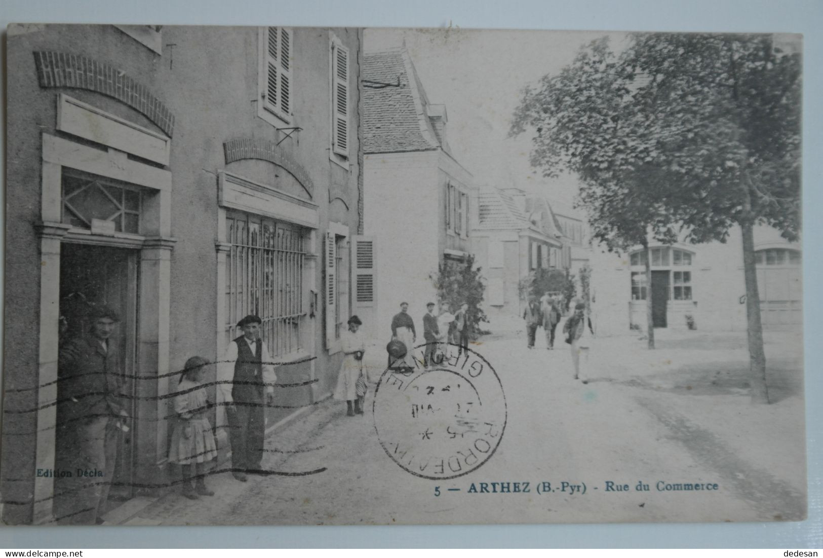 Cpa ARTHEZ Rue Du Commerce 1921 - NOV04 - Arthez De Bearn