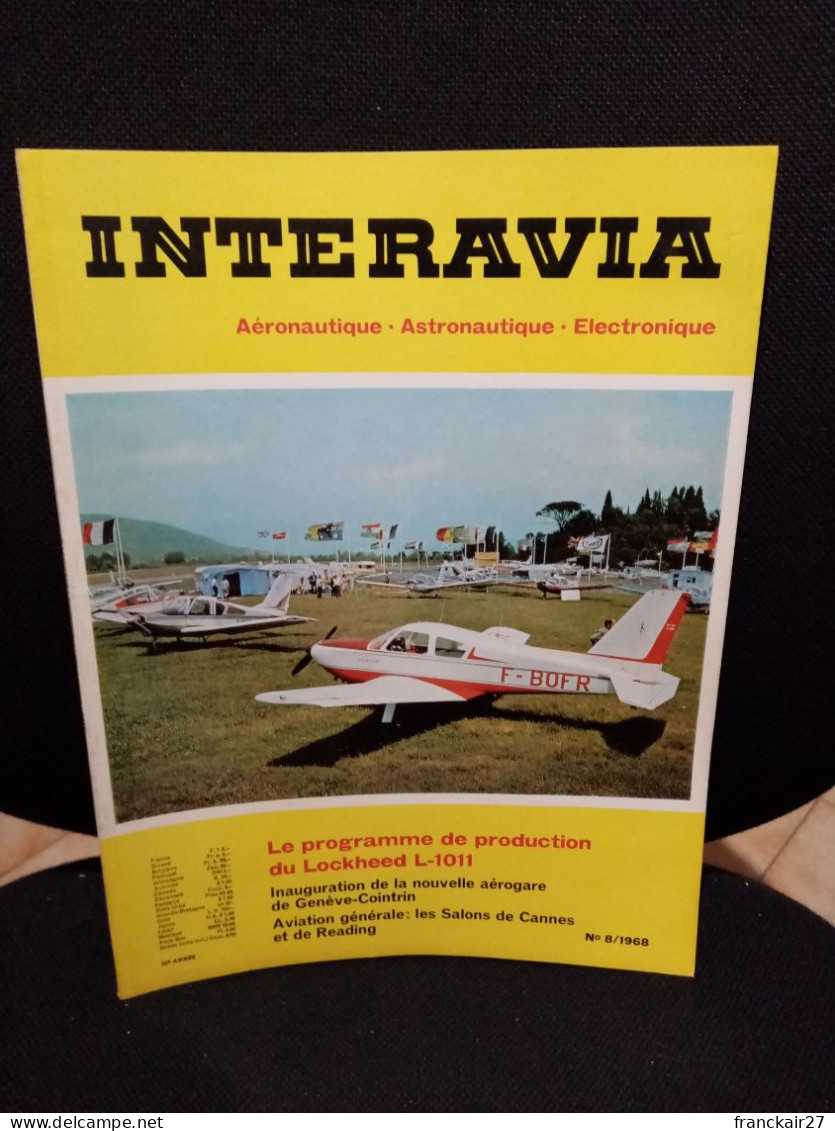 INTERAVIA 8/1968 Revue Internationale Aéronautique Astronautique Electronique - Aviation