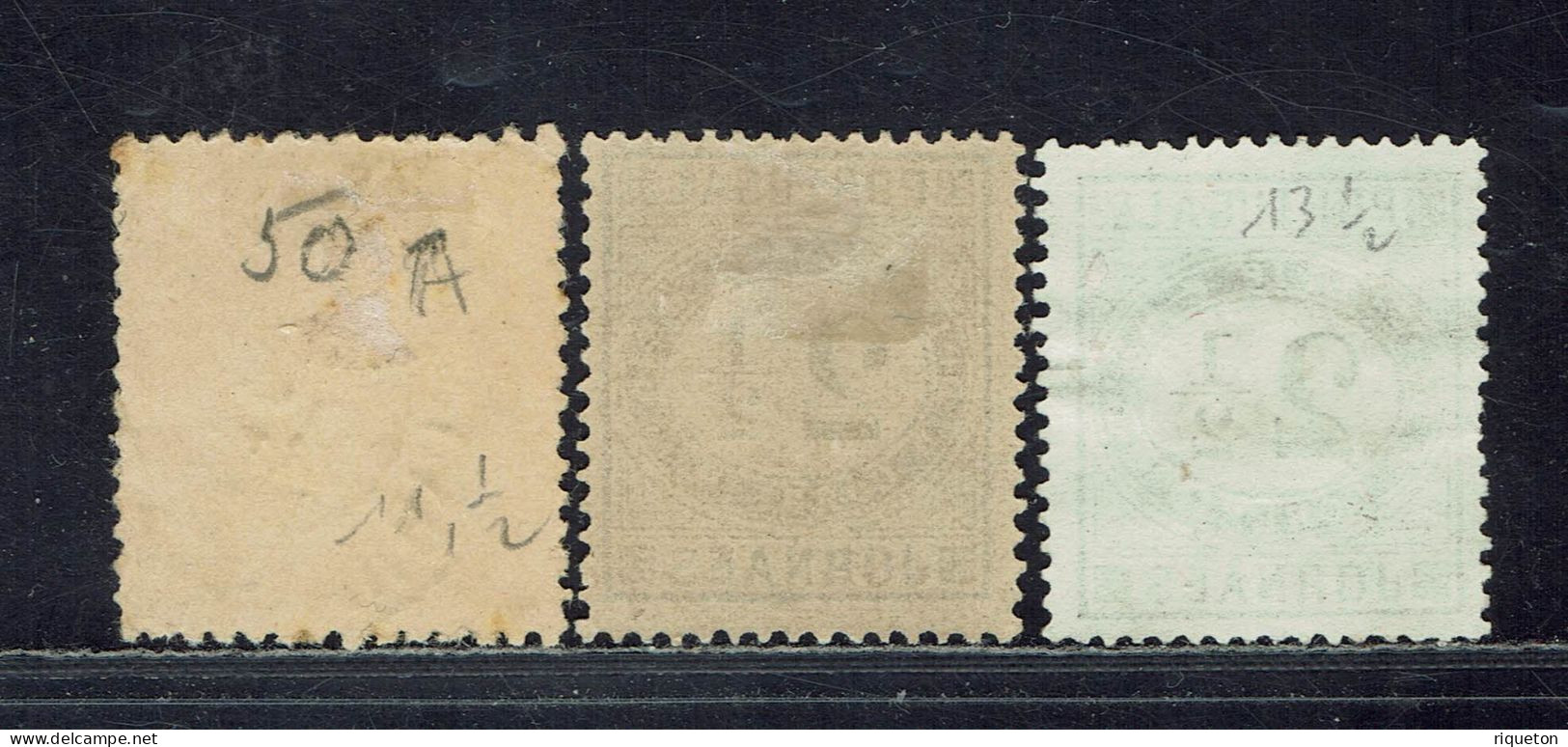 Portugal. 1876. N° 50 Et 50 B Neufs + 50 A Oblitéré. - Unused Stamps