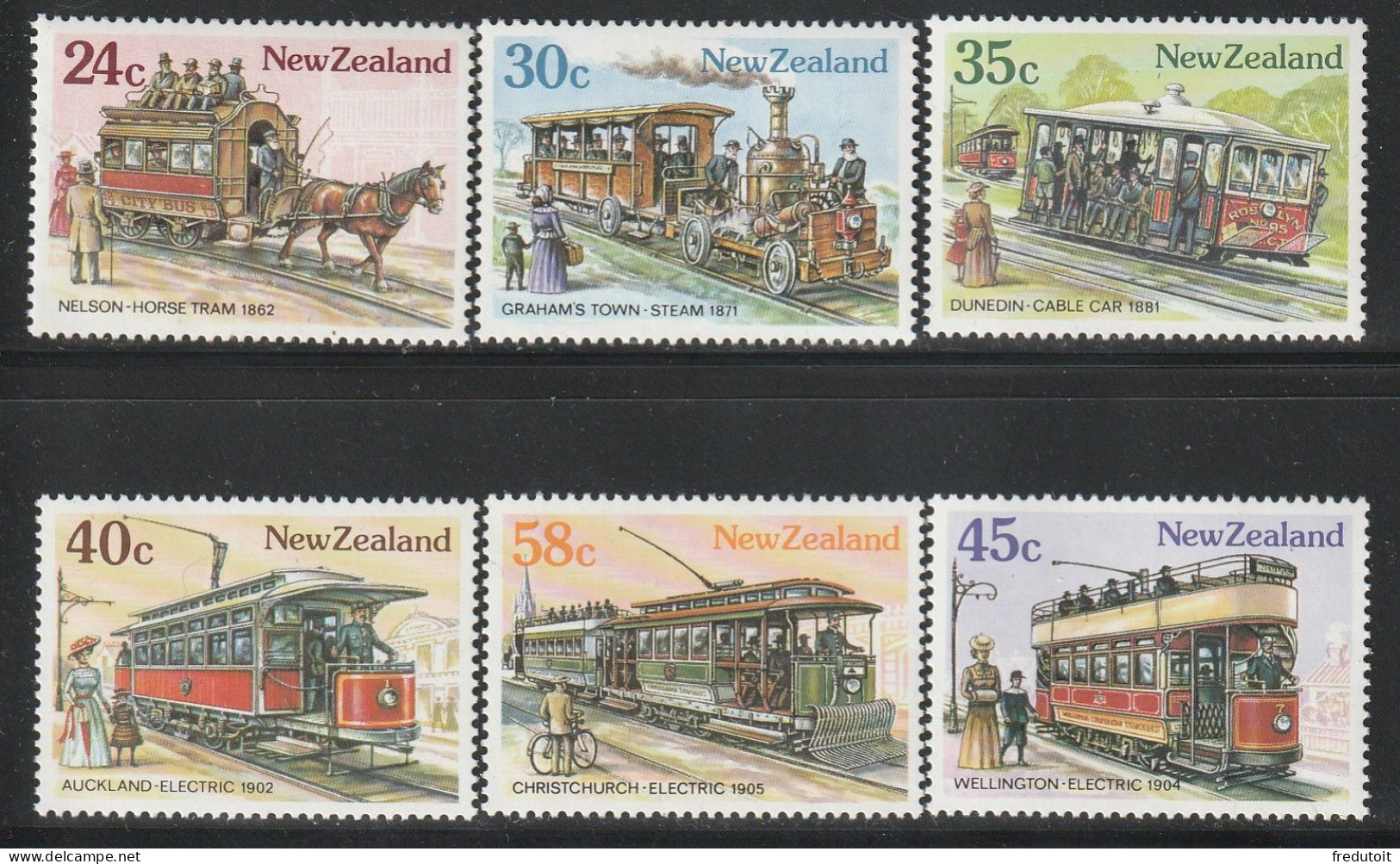 NOUVELLE ZELANDE - N°889/94 ** (1985) Moyens De Transport - Unused Stamps