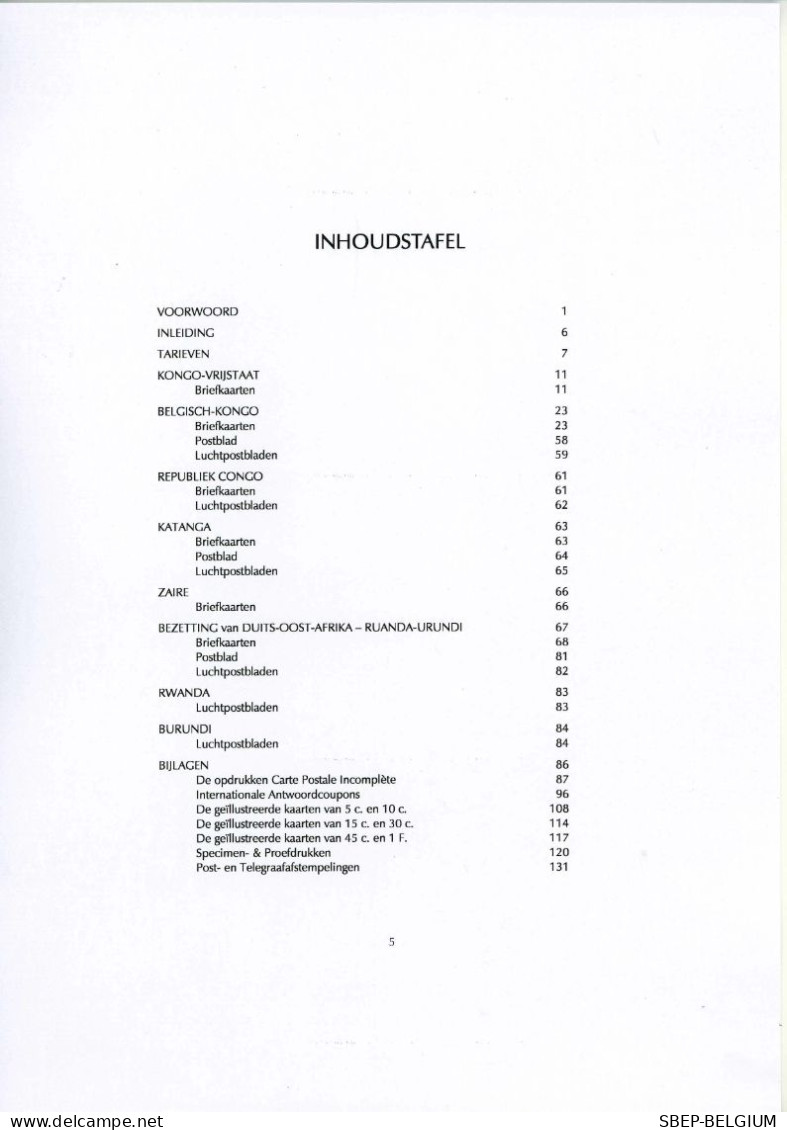 Gloednieuwe Catalogus "De Postwaardestukken Van Kongo En Van Ruanda-Urundi", Uitgave 2021. - Belgien