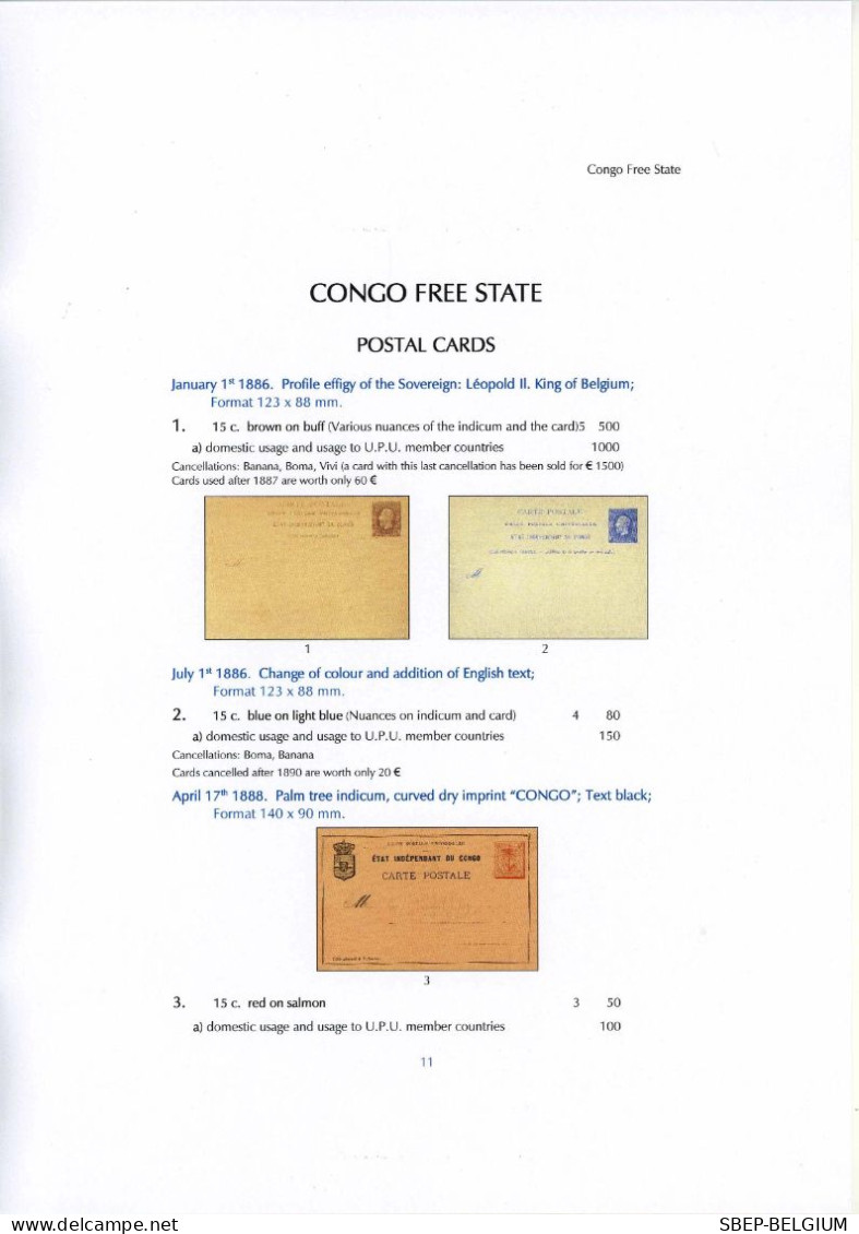Brand New Catalog  "The Postal Stationery From Congo And Ruanda-Urundi", Ed. 2021. - Belgien