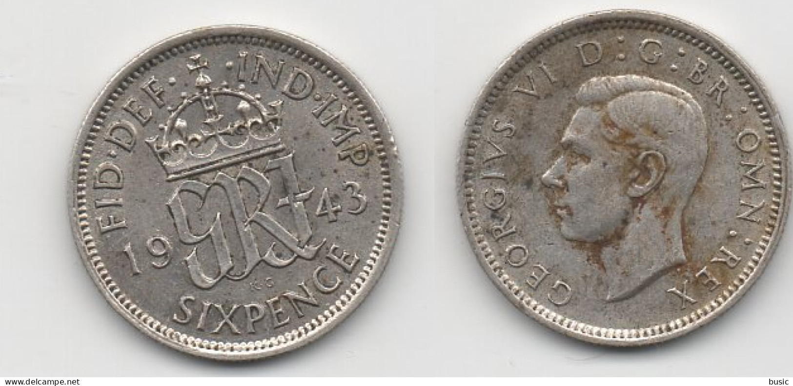 +  GRANDE BRETAGNE   + 6 PENCE 1943 + - H. 6 Pence