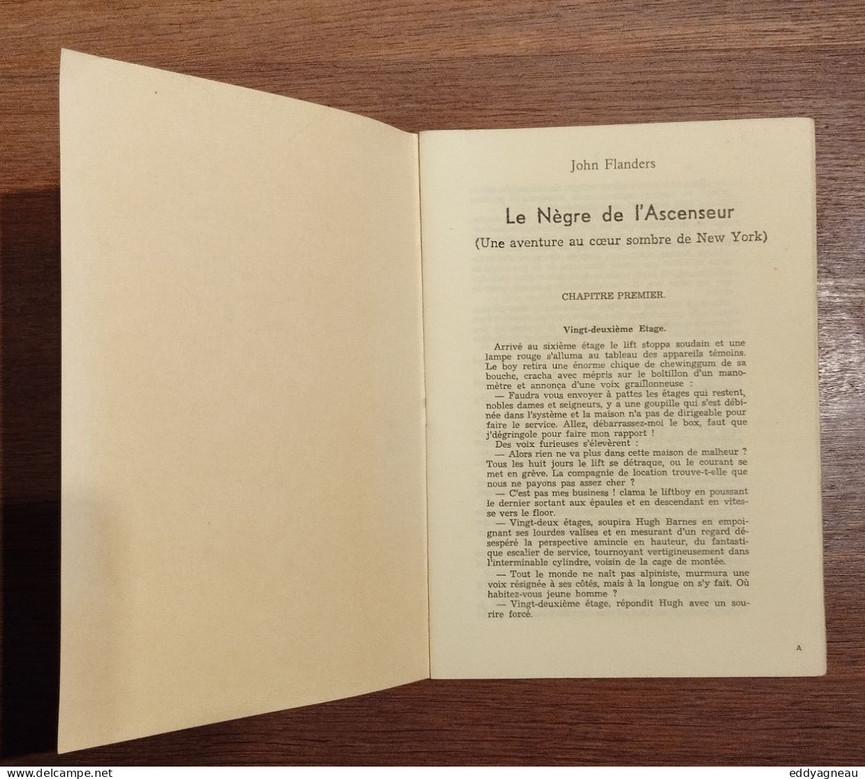 John Flanders - Le Nègre De L'ascenseur - C.E.H.D. 1984 - Belgian Authors