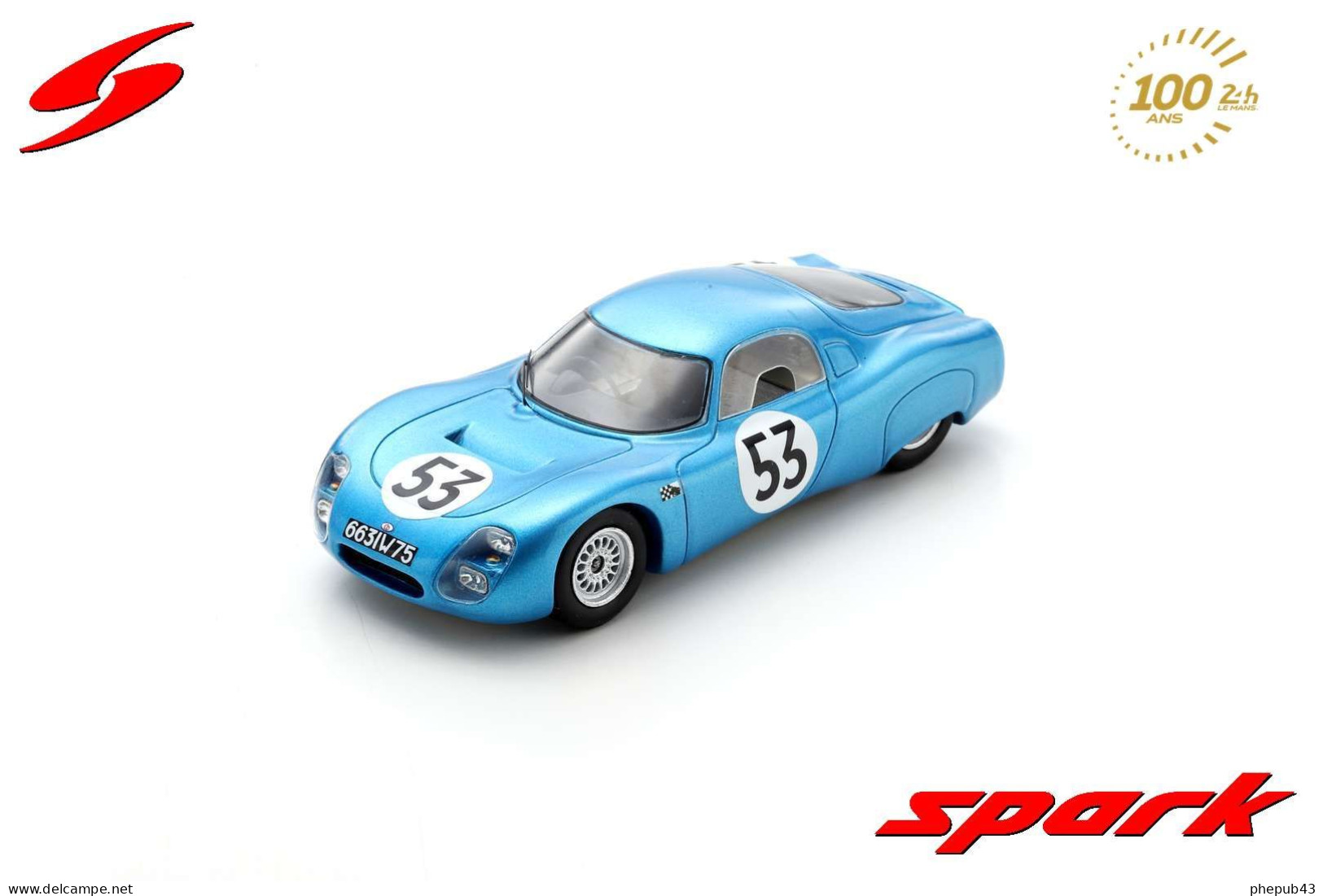 CD SP 66 - 24h Le Mans 1966 #53 - G. Heligoin/Jhonny Rives - Spark - Spark
