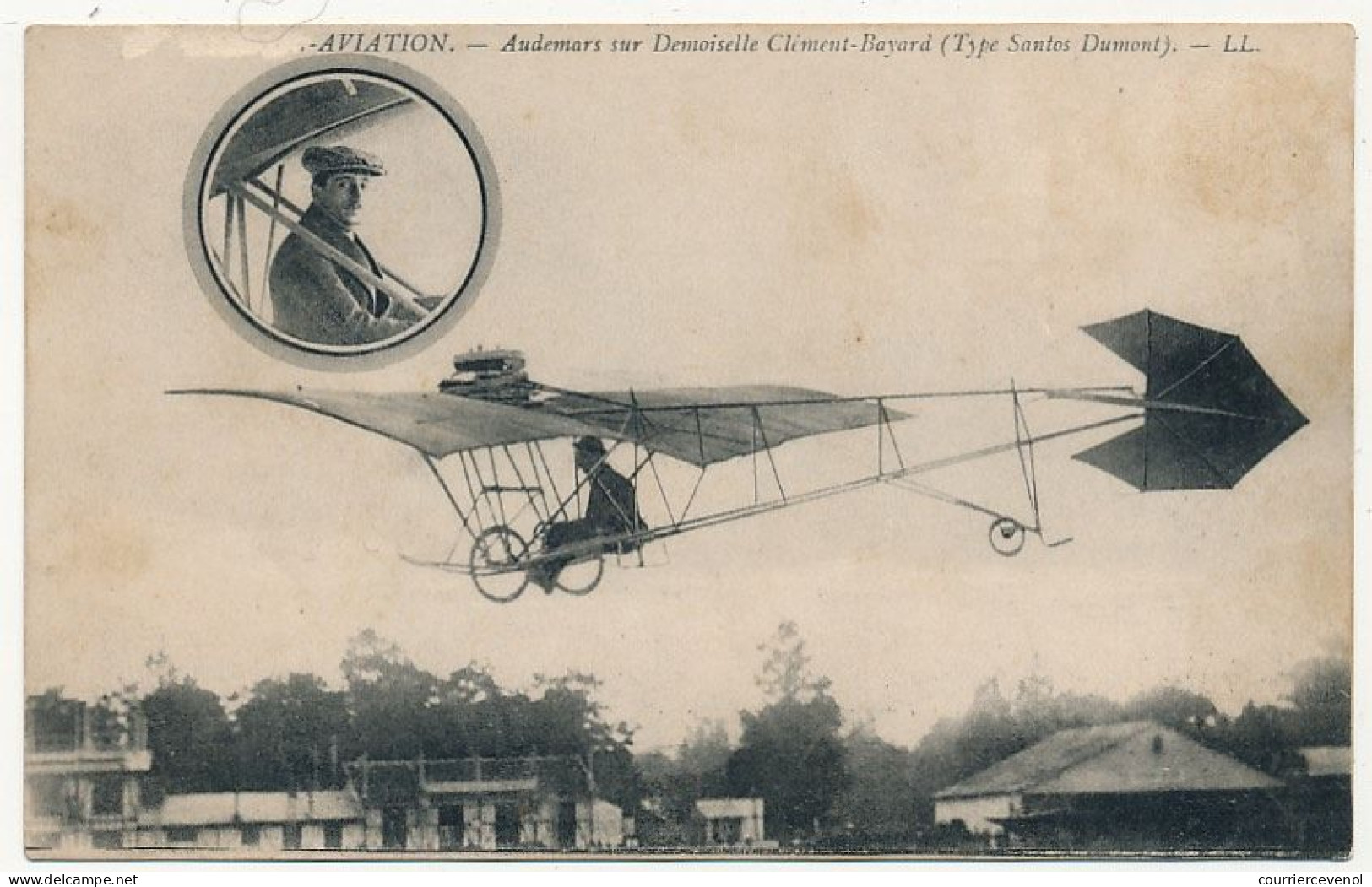 CPA - FRANCE - AVIATION - Audemars Sur Demoiselle Clément-Bayard (Type Santos Dumont) - ....-1914: Precursori