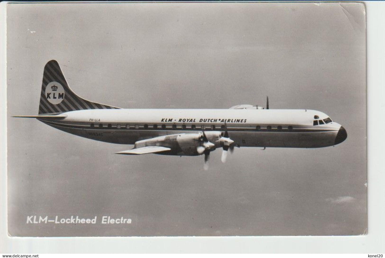 Vintage Rppc KLM K.L.M Royal Dutch Airlines Lockheed Electra L-188 Aircraft - 1919-1938: Entre Guerres