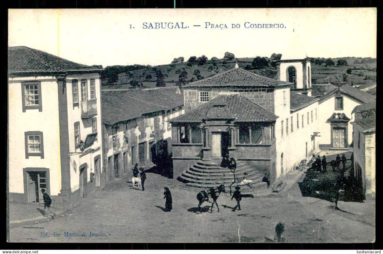 SABUGAL - Praça Do Commercio ( Ed.  De Motta & Irmão - Phototypie Marcovici Nº 1 ) Carte Postale - Guarda