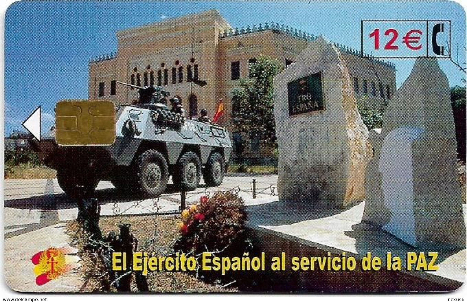 Spain - Telefónica - El Ejercito Espanol En Bosnia - CP-261 - 01.2003, 12€, 50.200ex, Used - Werbekarten