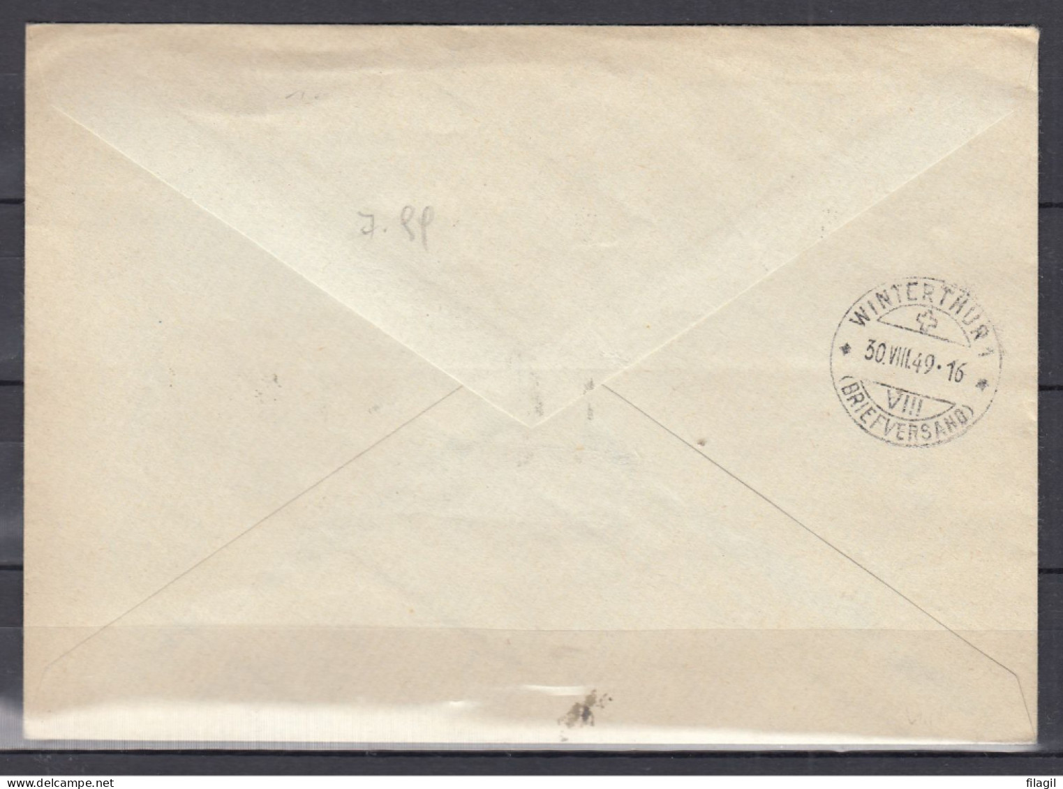 Recommandée Brief Van Vaduz (Liechtenstein) Naar Winterthur - Cartas & Documentos
