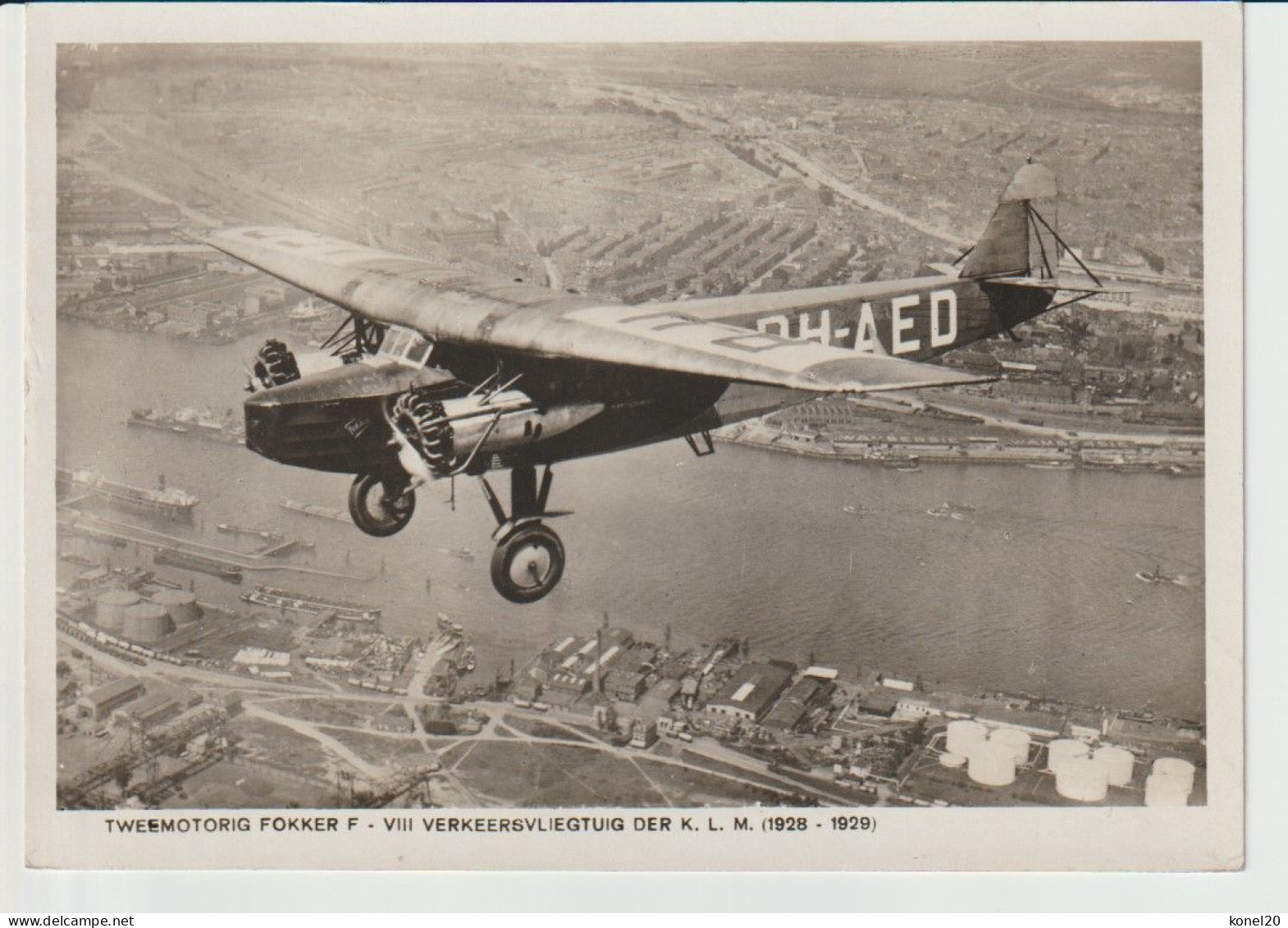 Vintage Photo KLM K.L.M Royal Dutch Airlines Fokker F-VIII Aircraft. - 1919-1938: Entre Guerres