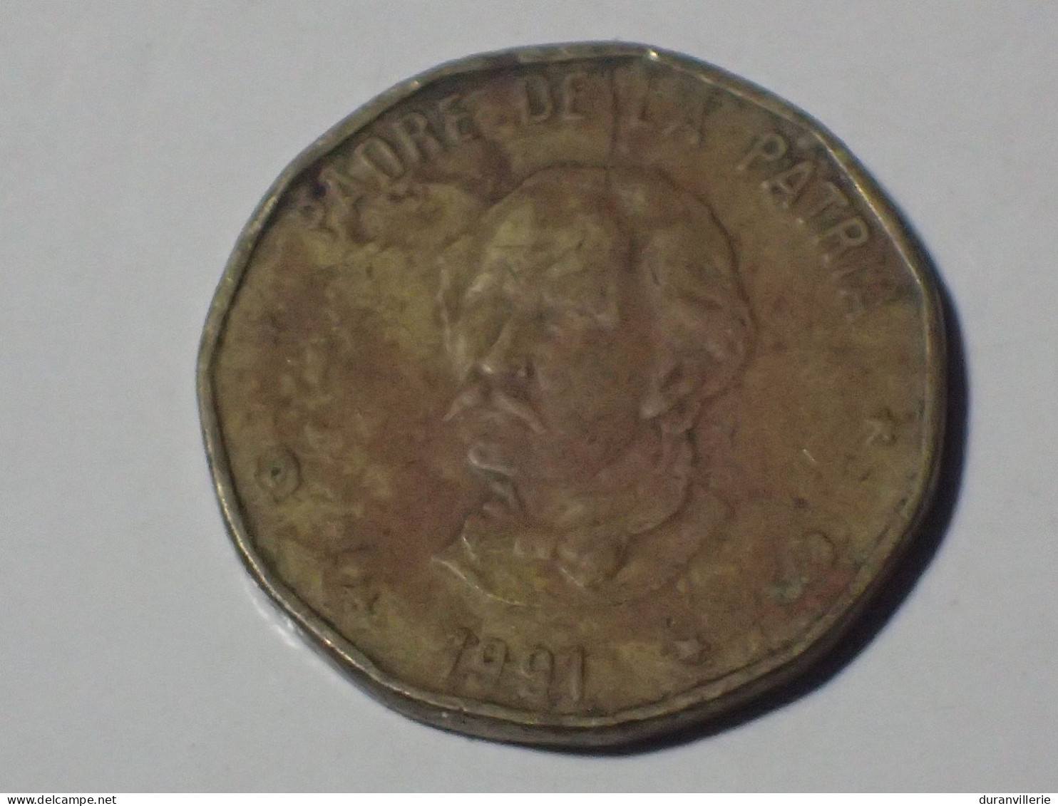 Dominicana 1 Peso 1991 KM# 80.1 Dominican Republic - Dominicaanse Republiek