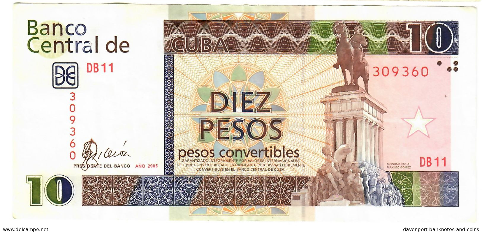 Caribbean 10 Pesos Convertibles 2005 VF/EF - Cuba