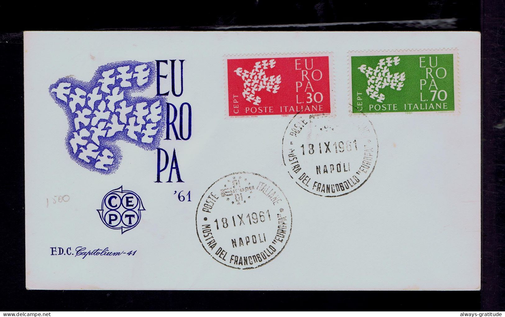 Sp10231 ITALY  Europe Philatelic Exhibition Pmk NAPOLI - 1961