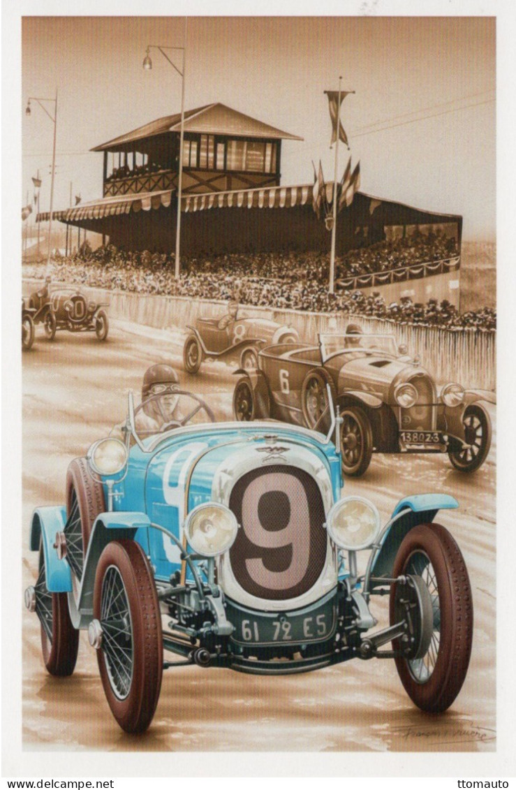 24 Heures Du Mans 1923 - Chenard & Walcker U3 - Concurrents Francaises:Lagache/Leonard - Artiste:Francois Bruere - CPM - Le Mans