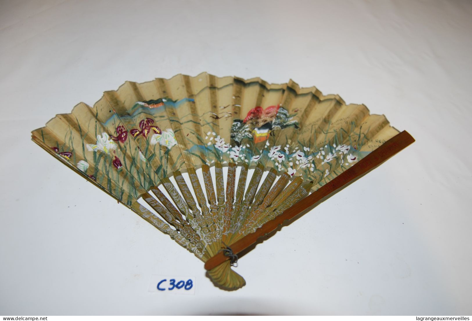 C308 Ancien éventail - Style Oriental - Oriental Art