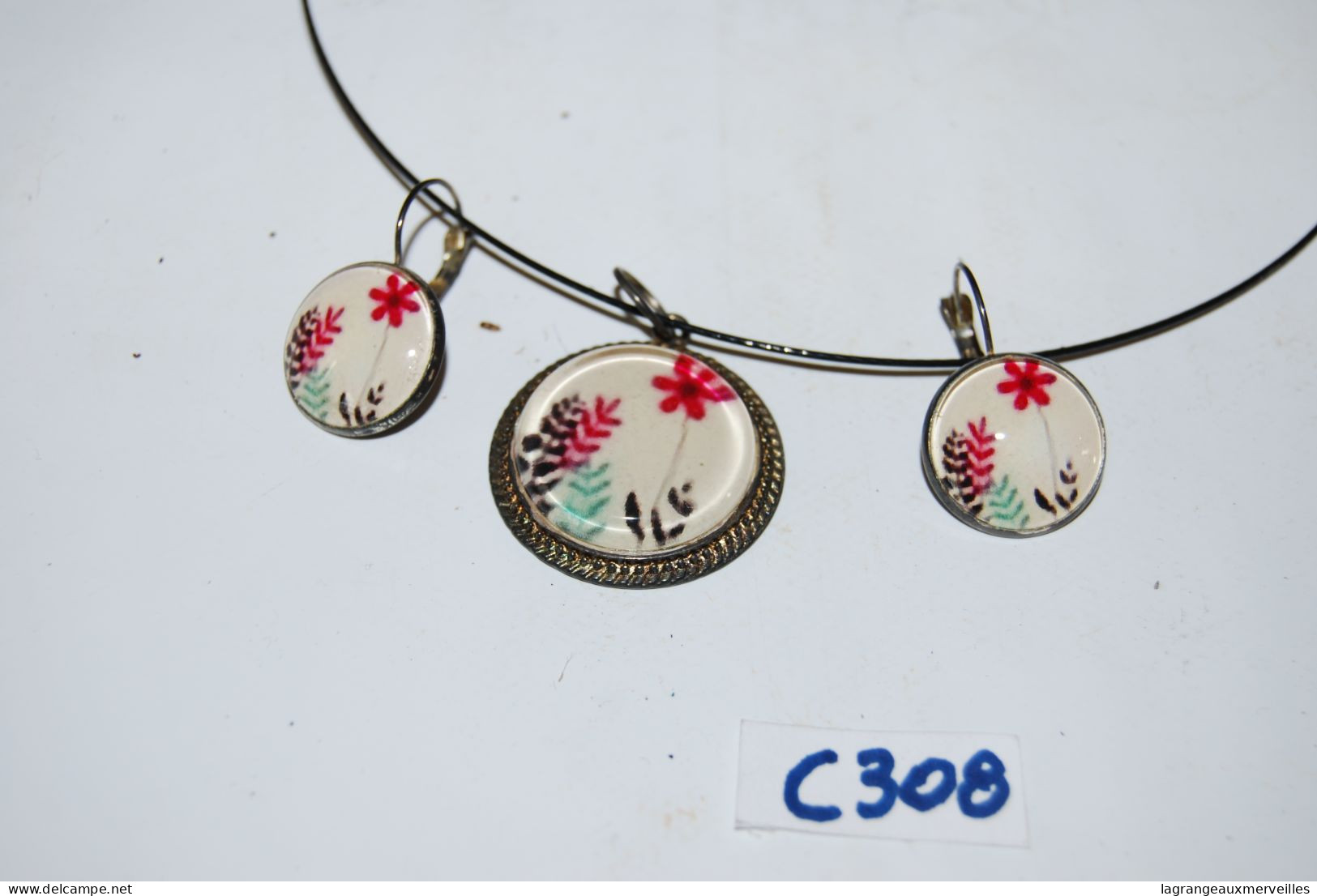 C308 Ancien Collier - Vintage - Métal Travaillé - Halsketten