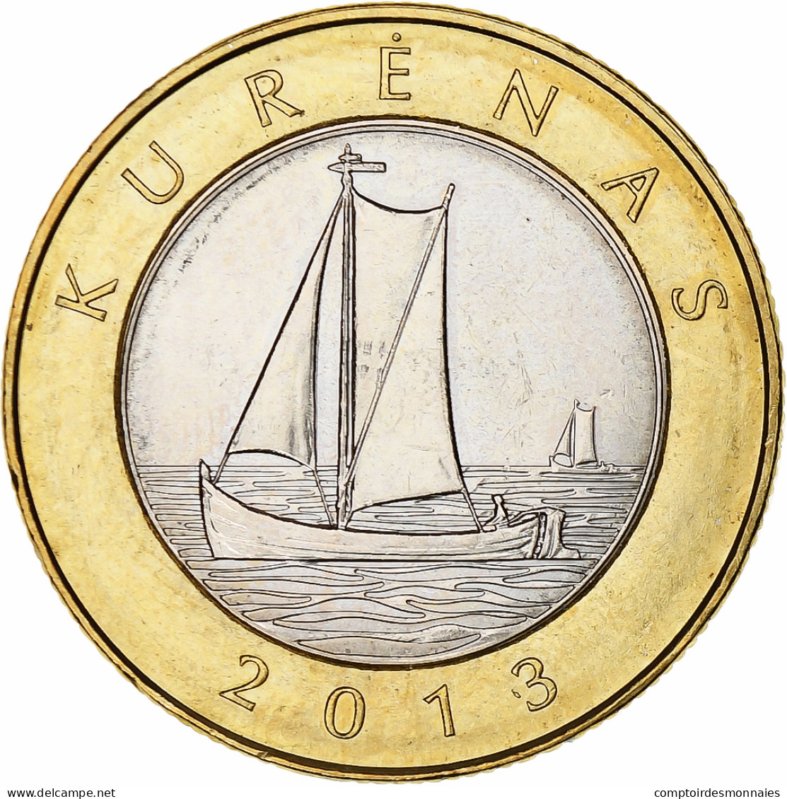 Lituanie, 2 Litai, 2013, Kurenas, Bimétallique, SUP, KM:112 - Lituanie