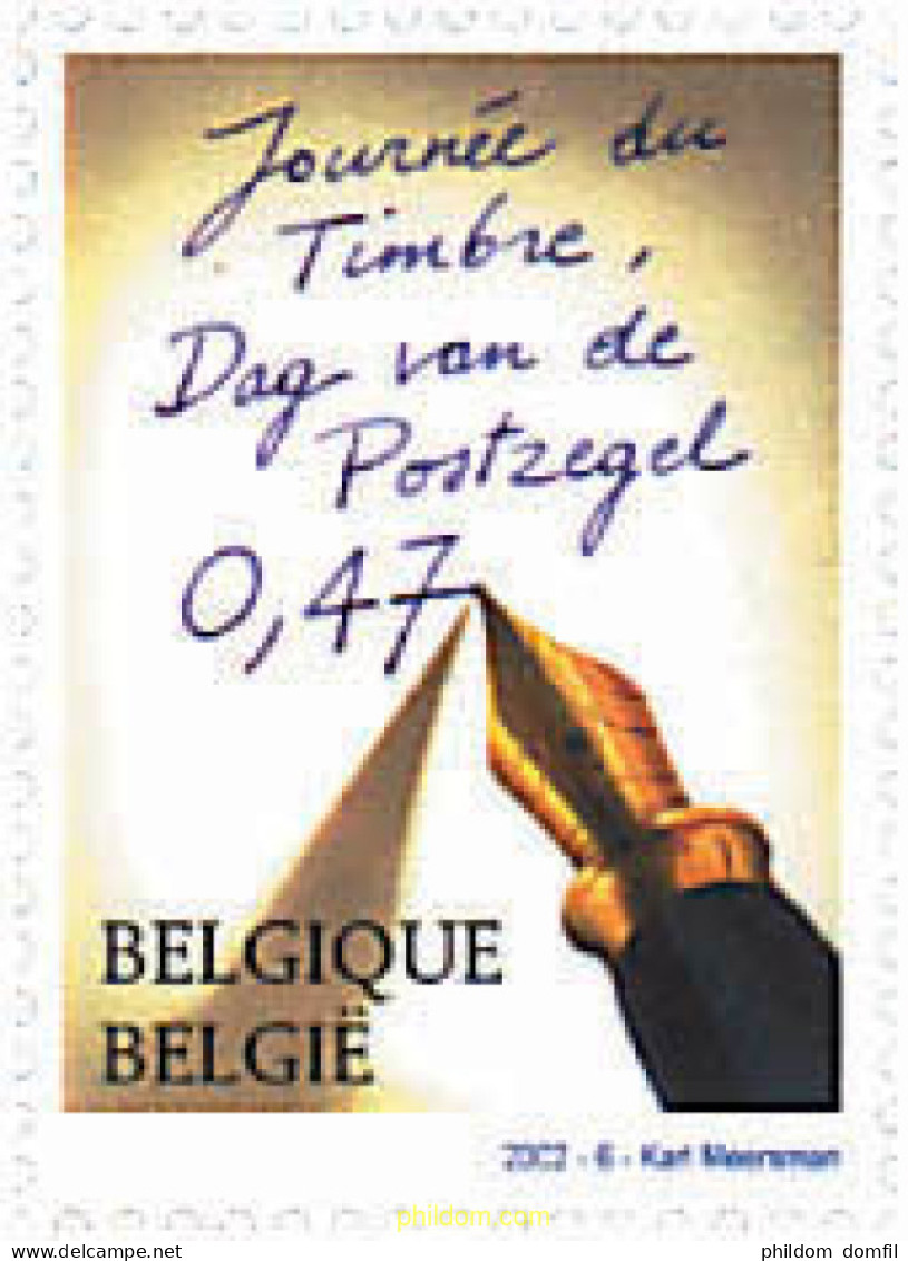 86987 MNH BELGICA 2002 DIA DEL SELLO - Other & Unclassified