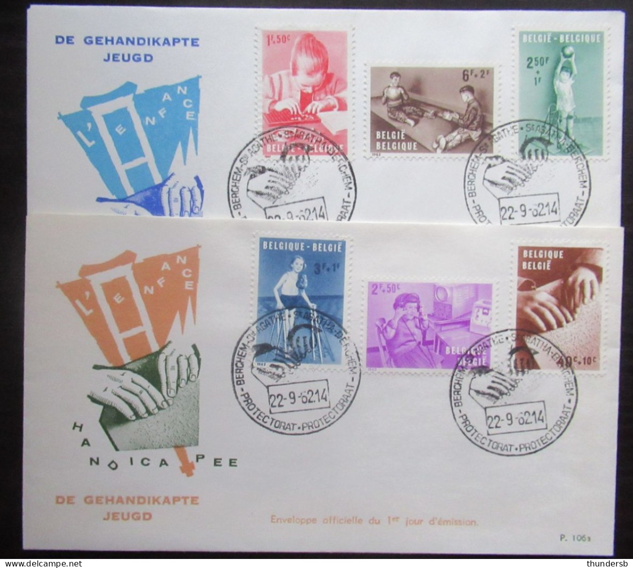 FDC 1225/30 'Het Gehandicapte Kind' - 1961-1970