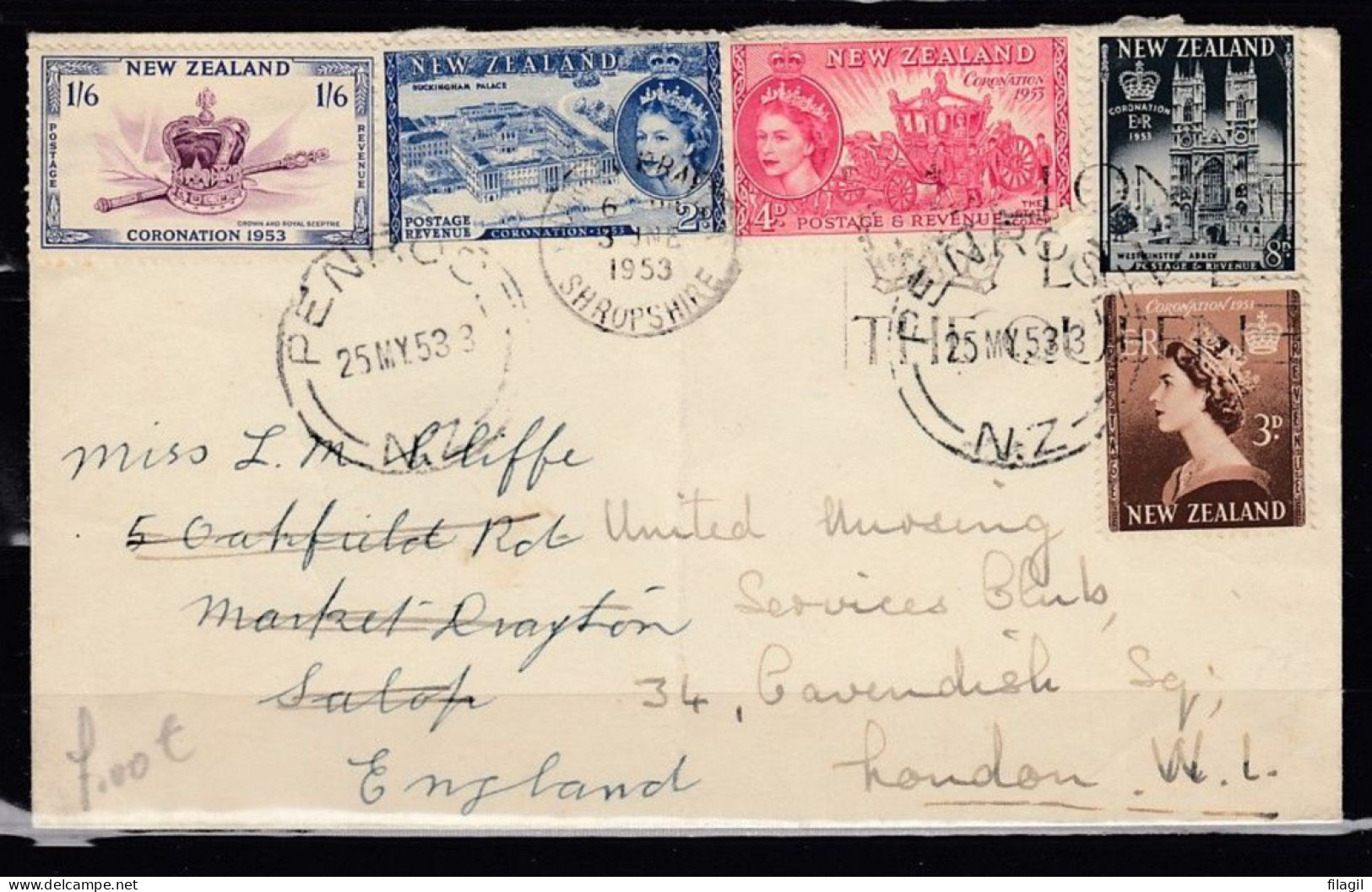 Brief Van Shropshire Naar London (Engeland) - Lettres & Documents