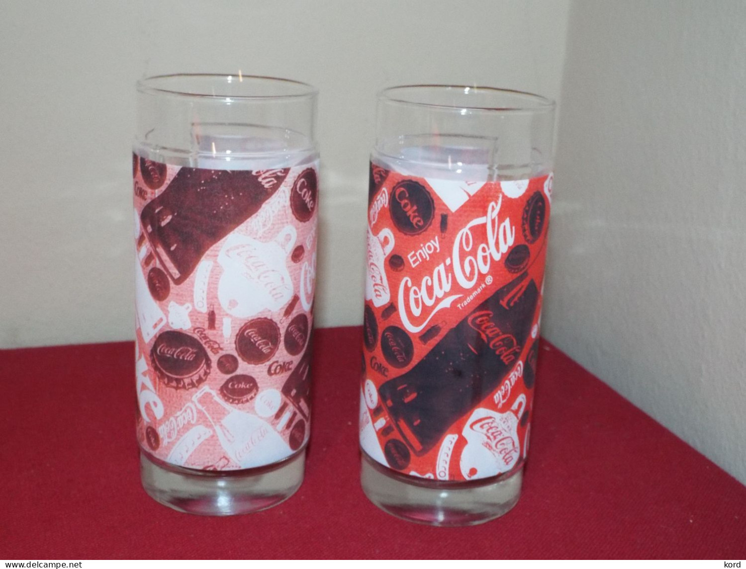 2er Set Cola Glas Gläser Enjoy Coca Cola - Kopjes, Bekers & Glazen