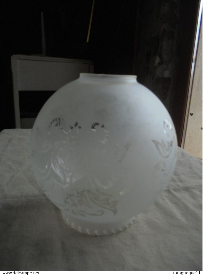 Vintage - Abat Jour Boule En Verre Dépoli Pour Luminaire - Lámparas Y Arañas