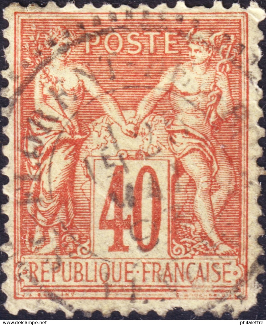 FRANCE - TàD T.25 "ST-FLORENT-DES-BOIS / VENDÉE" Sur Yv.94 40c Orange Sage T.II - B - 1877-1920: Semi-Moderne