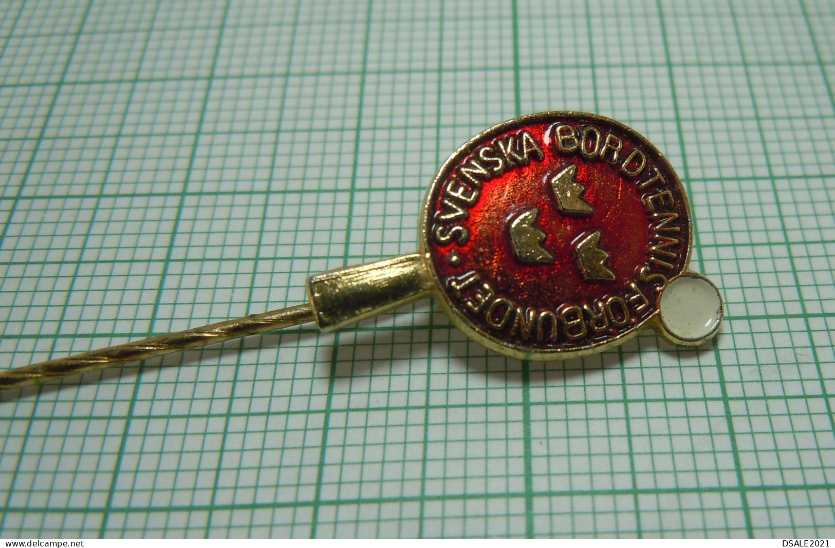 Sweden Svenska Table Tennis Association, Federation, Tischtennis, Ping Pong Vintage Pin Badge, Abzeichen (ds1185) - Table Tennis