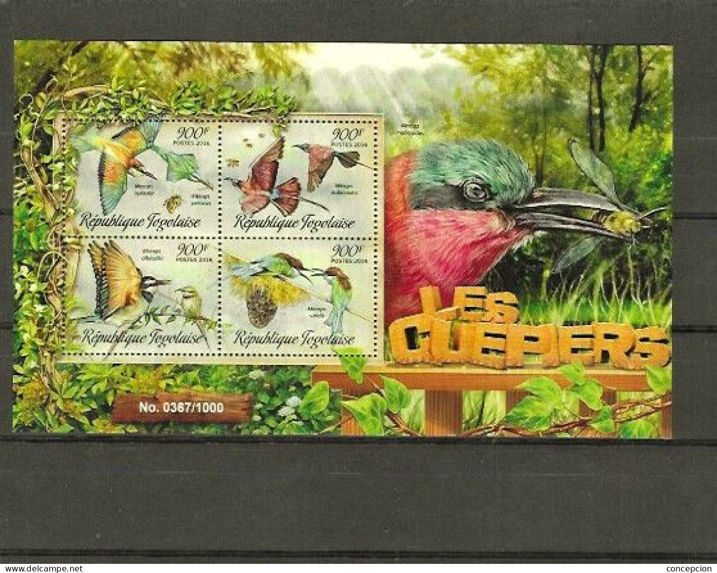 TOGOLAISE Nº 4998 AL 5001 Y HB 1112 - Colibris