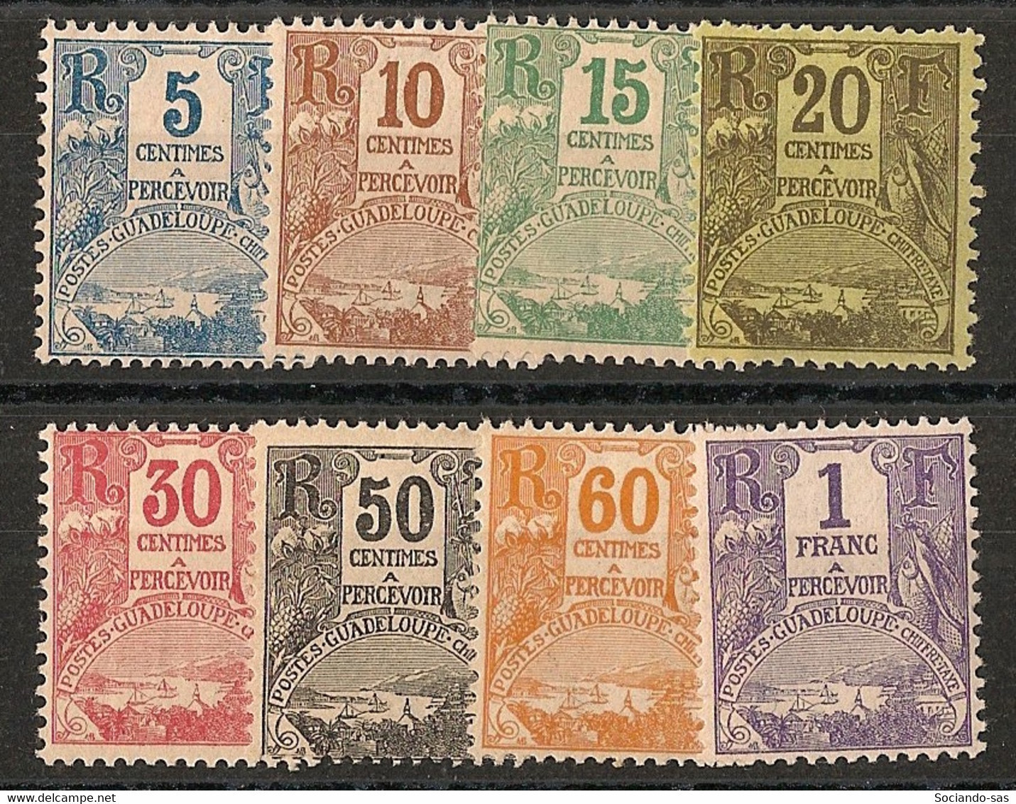 GUADELOUPE - 1904 - Taxe TT N°YT. 15 à 22 - Série Complète - Neuf Luxe ** / MNH / Postfrisch - Impuestos