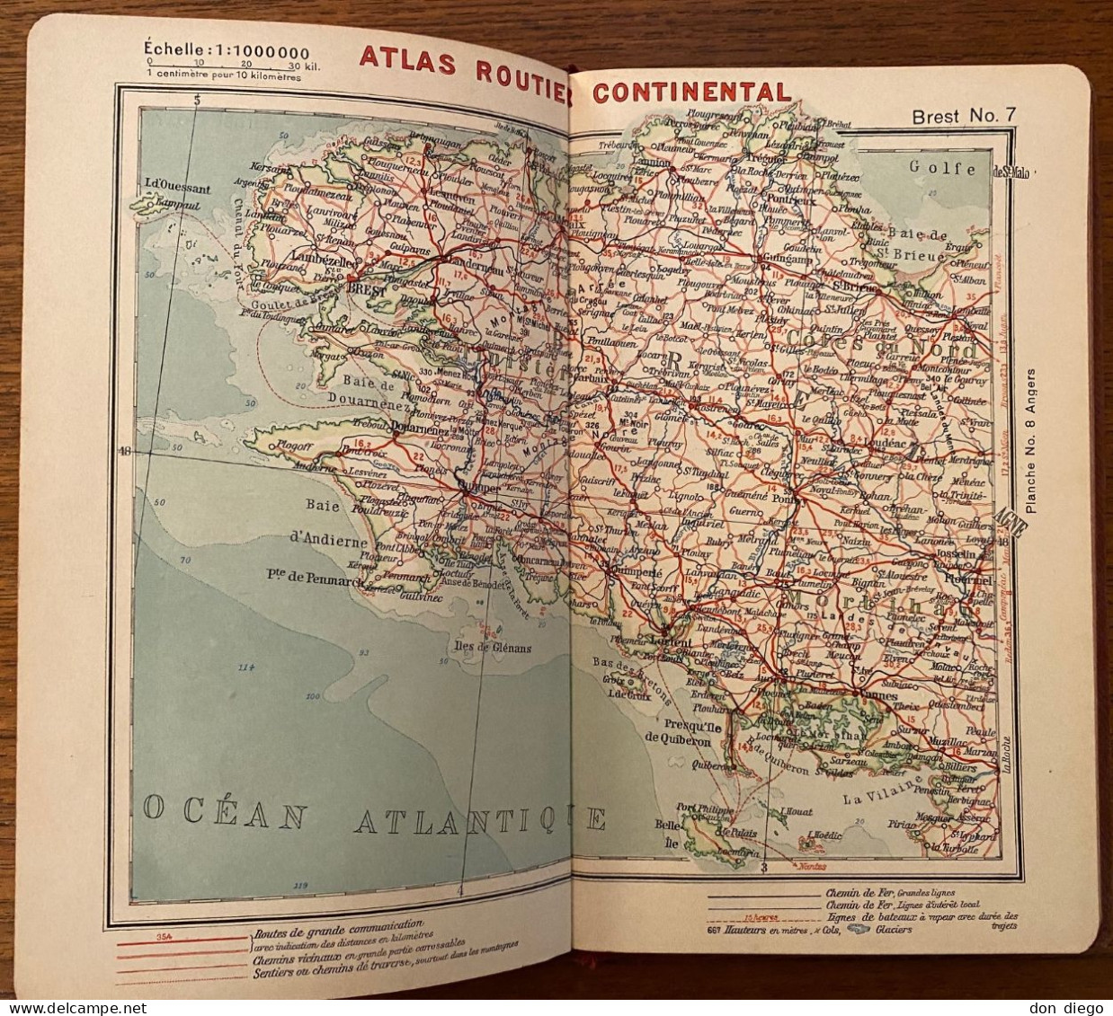 Atlas Routier CONTINENTAL pour les touristes en automobile / Cartes France, Algérie et Tunisie / 1908