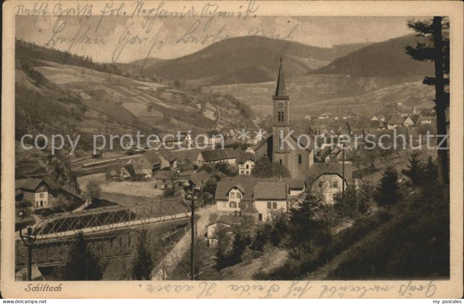 41586070 Schiltach Vom Kirchberg Mit Kirche Schiltach Schwarzwald - Schiltach