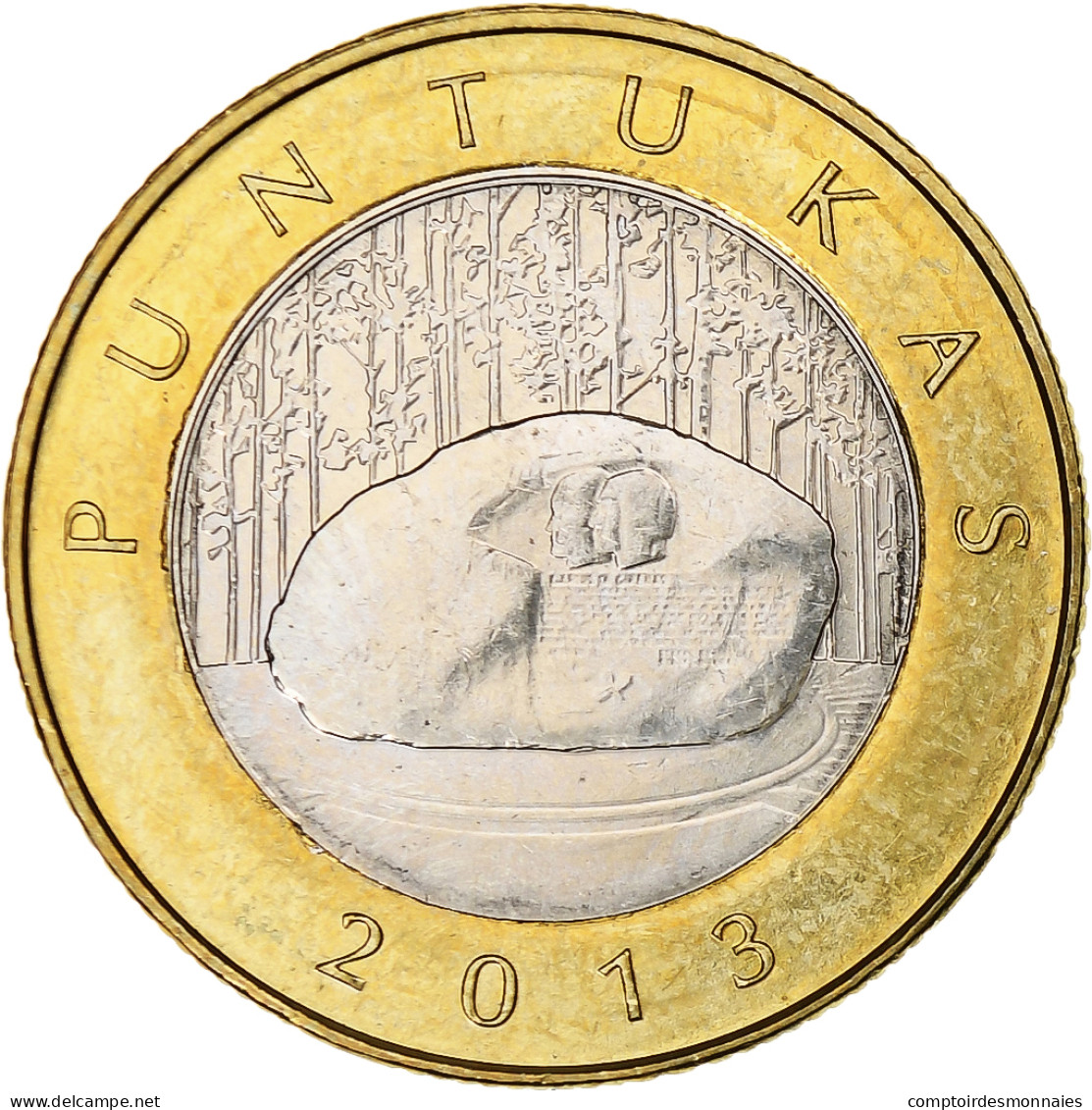 Lituanie, 2 Litai, 2013, Puntukas, Bimétallique, SUP, KM:112 - Lituanie