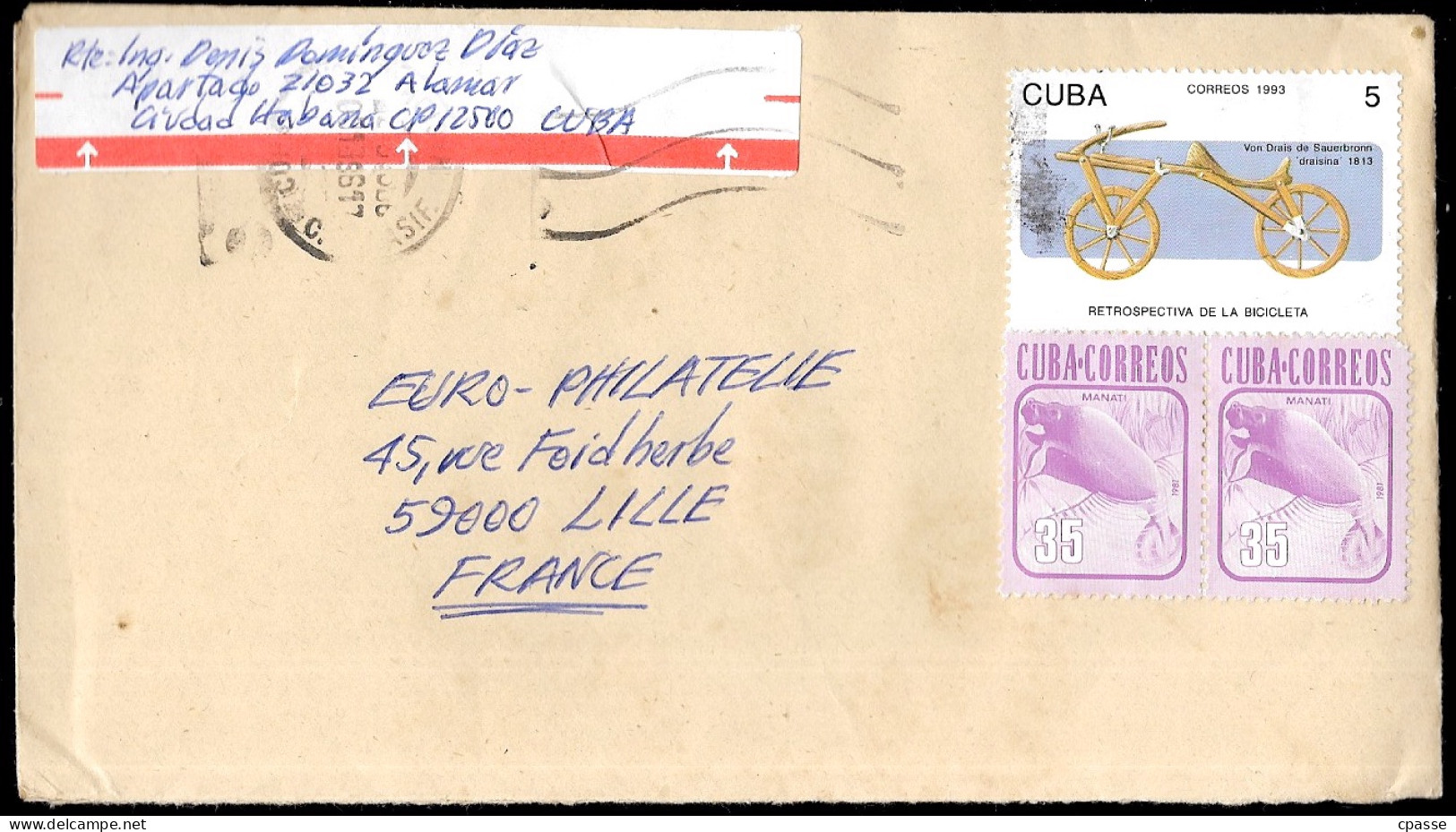 Lettre CUBA Vers France - Briefe U. Dokumente