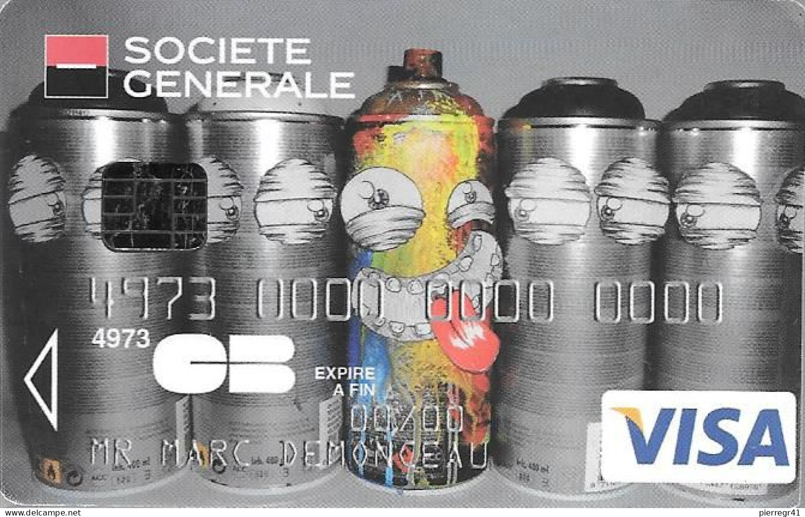 -CARTE-CB-SOCIETE GENERALE-FACTICE De Catalogue De CB-Master Card/Visa-TBE - Einmalgebrauch