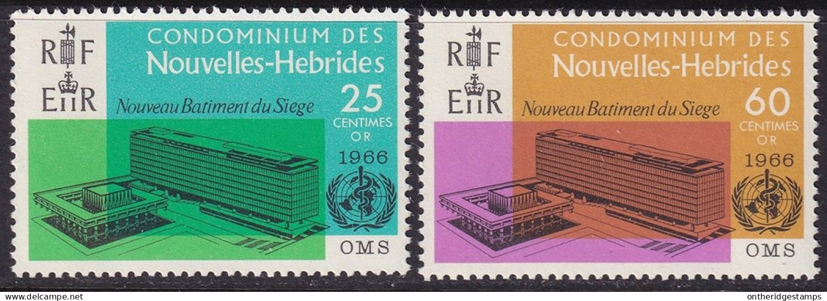 New Hebrides French 1966 Sc 134-5 Yt 245-6 Set MNH** - Nuevos